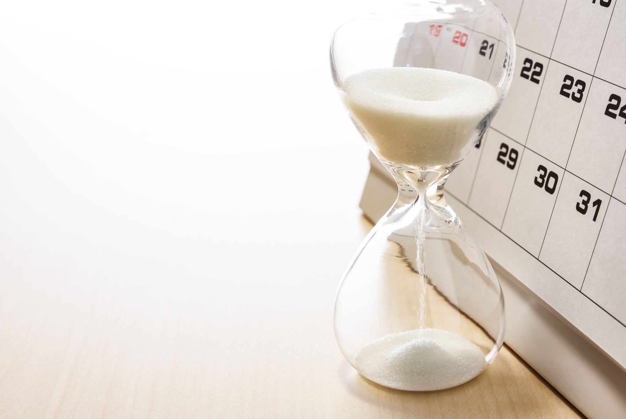 Salesperson managing time with calendar