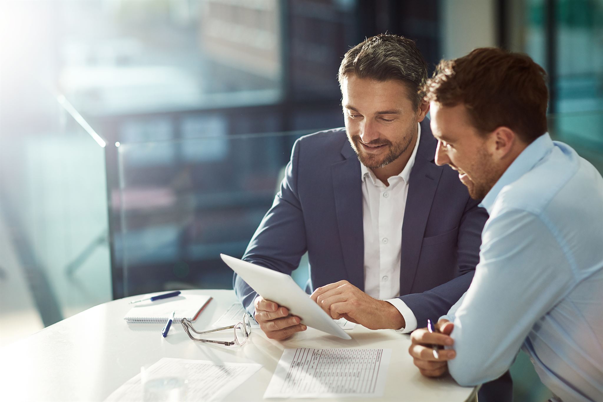 Businessperson discussing sales strategy